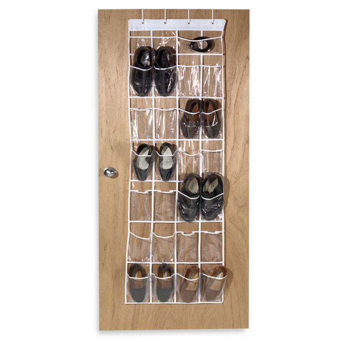 Crystal Clear 24 Pocket Over The Door Vinyl Shoe Organizer