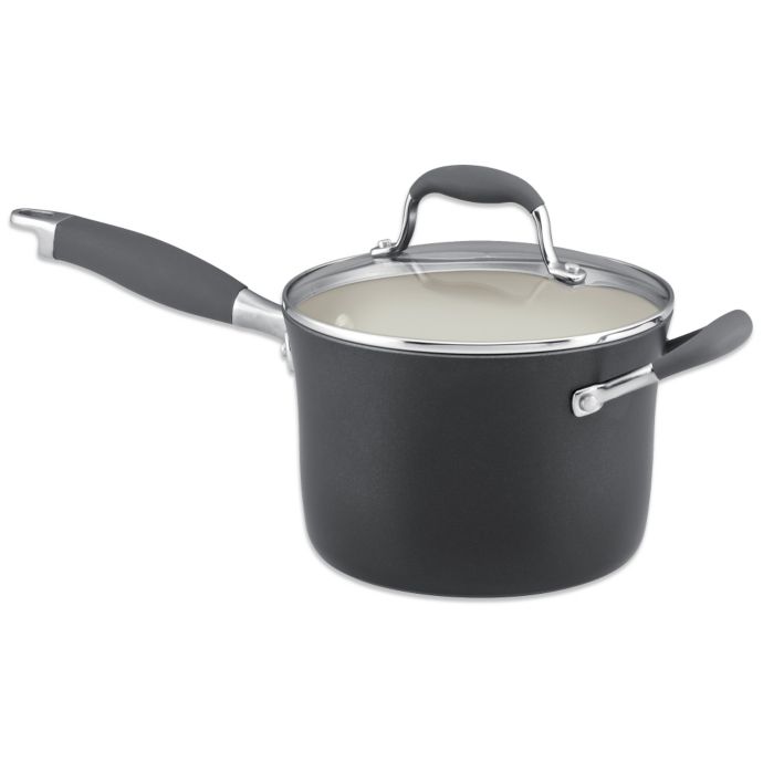 Anolon® Advanced Pewter 4Quart Covered Saucepan with Helper Handle