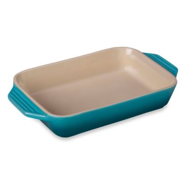 Le Creuset&reg; 10-Inch x 7-Inch Rectangular Baking Dish in Caribbean. View a larger version of this product image.