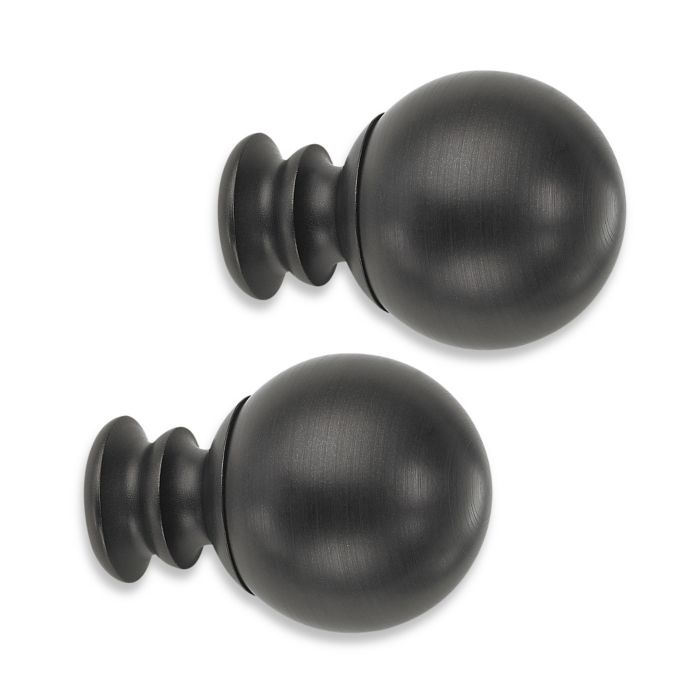 Cambria Premier Complete Paragon Finial In Matte Brown Set Of 2