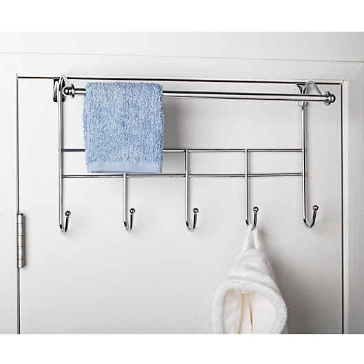 Alternate image 1 for Over-the-Door Hook Rack with Towel Bar