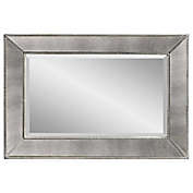Bassett Mirror Company Antique Beaded 36-Inch x 24-Inch Mirror in Silver