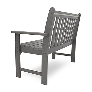 POLYWOOD&reg; Vineyard Bench in Grey. View a larger version of this product image.