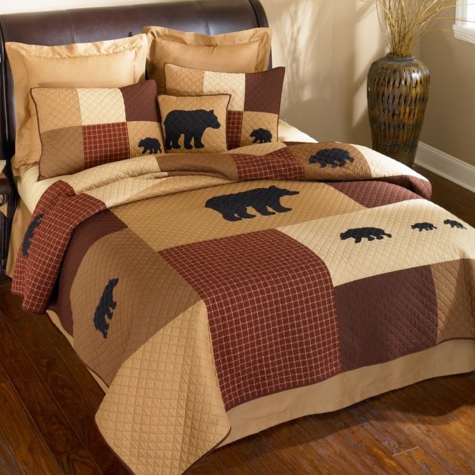 Donna Sharp Logan Bear Quilted Bedding Collection Bed Bath and Beyond