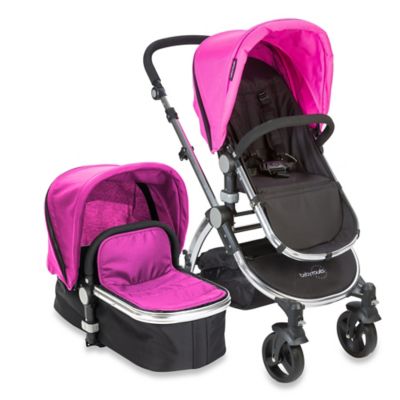 pink bassinet stroller