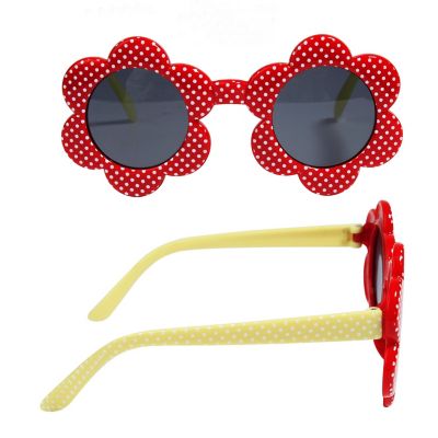 On The Verge Daisy Dot Flower Sunglasses in Red