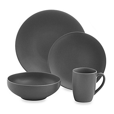 Gibson Home Paradiso 16-Piece Round Dinnerware Set in Grey. View a larger version of this product image.