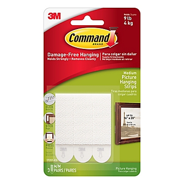 3M Command&trade; 3-Pack Medium Picture Hanging Strips. View a larger version of this product image.