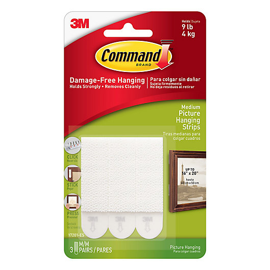 Alternate image 1 for 3M Command™ 3-Pack Medium Picture Hanging Strips