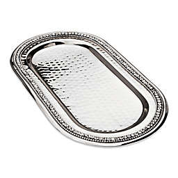 Classic Touch Stainless Steel Oval Tray