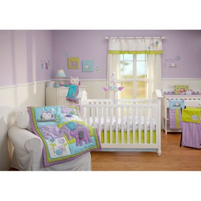 purple and teal crib bedding sets