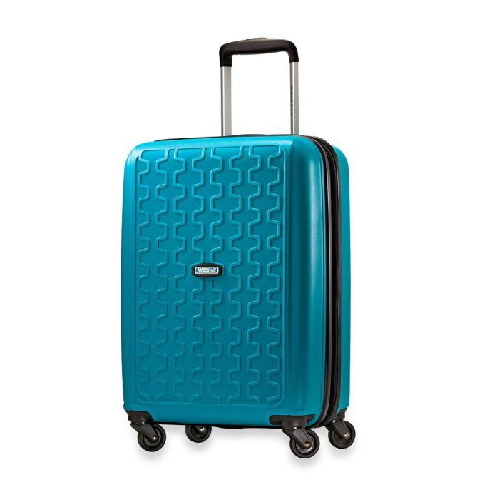 American Tourister® Duralite 360 20-Inch Spinner in Seaport Blue | Bed ...