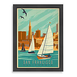 Americanflat San Francisco Sailboats Framed Wall Art