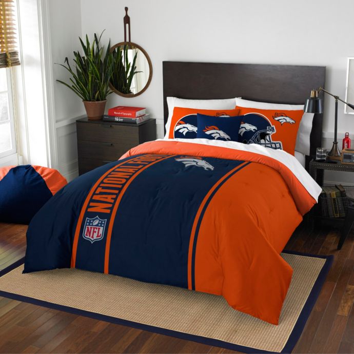 Nfl Denver Broncos Embroidered Comforter Set Bed Bath Beyond