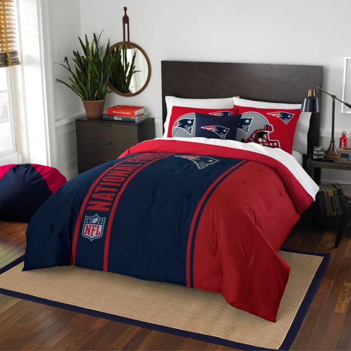Nfl New England Patriots Embroidered Comforter Set Bed Bath Beyond