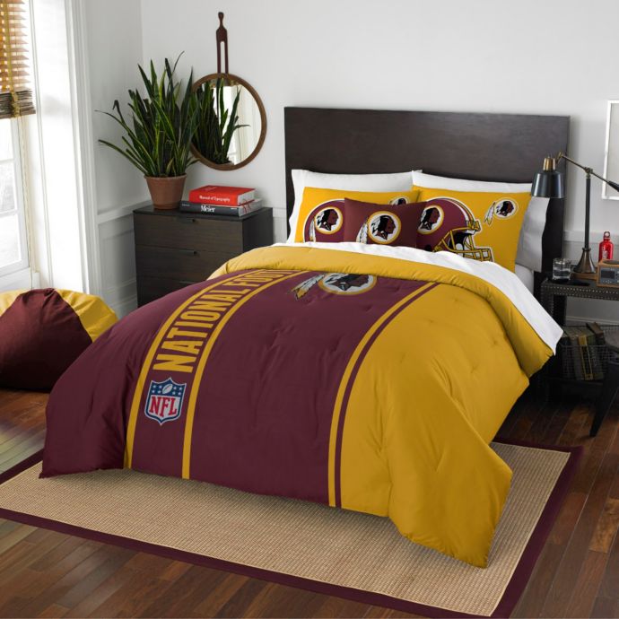 Nfl Washington Redskins Embroidered Comforter Set Bed Bath Beyond