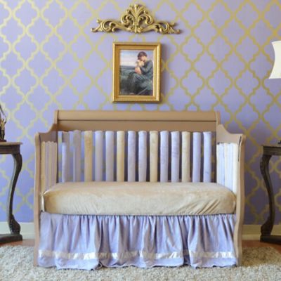 purple crib bumper