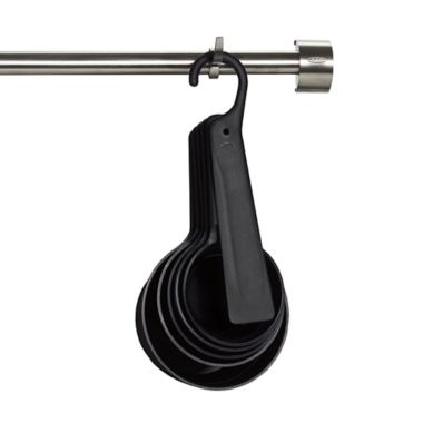 OXO Good Grips&reg; 6-Piece Plastic Measuring Cups in Black. View a larger version of this product image.