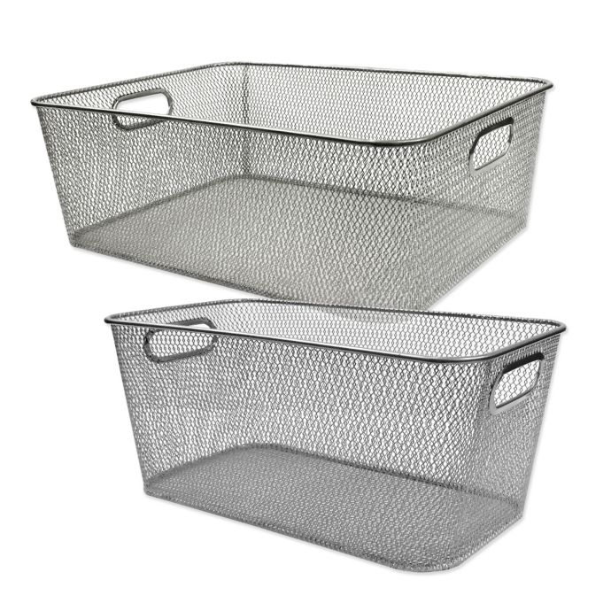Durable Mesh Storage Bin In Silver Bed Bath And Beyond Canada 1260