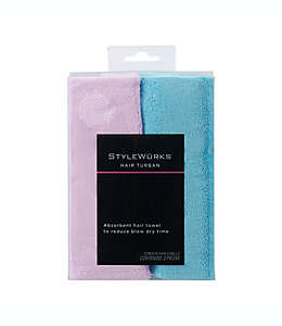 Turbantes para cabello StyleWurks™ color rosa/azul