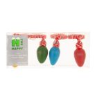 Alternate image 1 for H for Happy&trade; Christmas Light Bulb Napkin Rings (Set of 4)