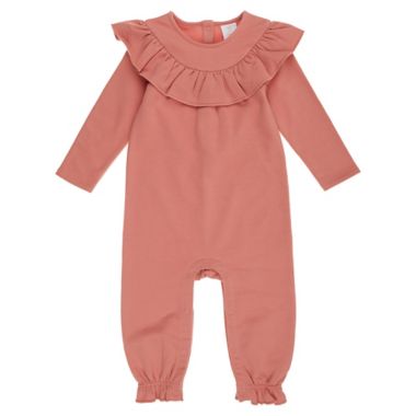 ever &amp; ever&trade; Size 12M Ruffle Romper in Desert Sand. View a larger version of this product image.
