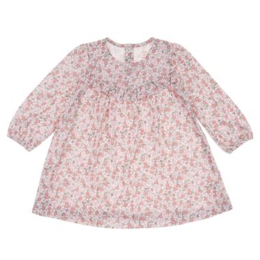 ever &amp; ever&trade; Size 3T Long Sleeve Ruffle Dress in White Floral. View a larger version of this product image.