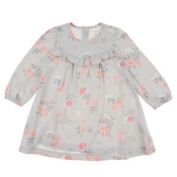 ever &amp; ever&trade; Long Sleeve Ruffle Dress in Blue Rose Floral