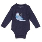 Alternate image 1 for ever &amp; ever&trade; Size 9M 2-Piece Fishing Seal Bodysuit and Jogger Set in Navy Peacoat