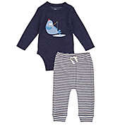 ever &amp; ever&trade; Newborn 2-Piece Fishing Seal Bodysuit and Jogger Set in Navy Peacoat