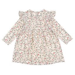 ever & ever™ Twirley Vine Long Sleeve Ruffle Dress in Vanilla Ice