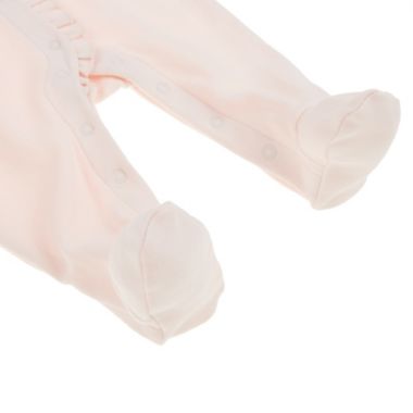 ever &amp; ever&trade; Newborn 2-Piece Ruffle Footie and Headband Set in Rosewater. View a larger version of this product image.