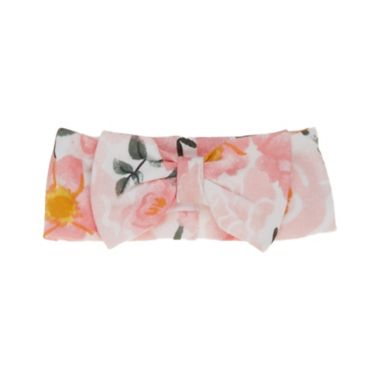 ever &amp; ever&trade; Newborn 2-Piece Ruffle Footie and Headband Set in Statement Rose. View a larger version of this product image.