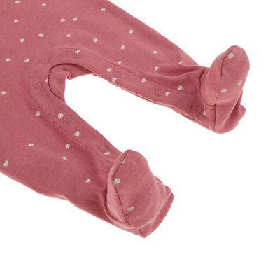 ever &amp; ever&trade; Newborn 2-Piece Ruffle Footie and Headband Set in Heather Rose. View a larger version of this product image.