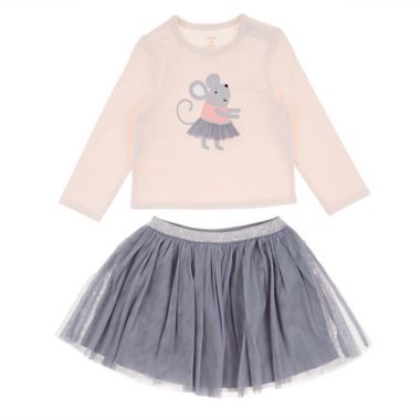 ever &amp; ever&trade; 2-Piece Ballerina Long Sleeve Top and Tutu Set. View a larger version of this product image.