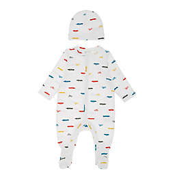 ever & ever™ 2-Piece Forest Friends Footies and Hat Set in Multi/White