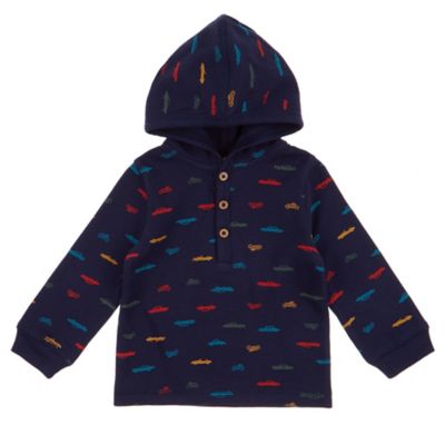 ever &amp; ever&trade; Newborn Henley Hoodie in Navy Peacoat