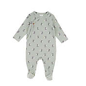 ever &amp; ever&trade; Size 6M Waffle Footie in Green Storm