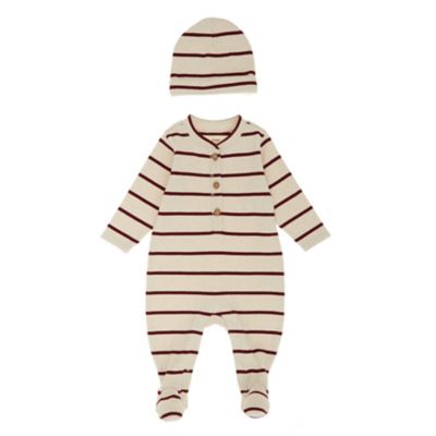 ever &amp; ever&trade; 2-Piece Henley Footie and Hat Set