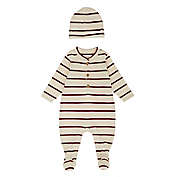 ever &amp; ever&trade; Preemie 2-Piece Henley Footie and Hat Set in Cream Heather