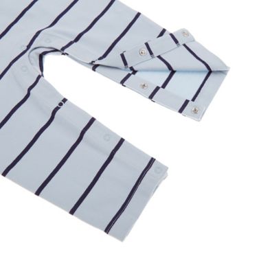 ever &amp; ever&trade; Size 18M Striped Long Sleeve One-Piece Coverall in Blue Dusk. View a larger version of this product image.