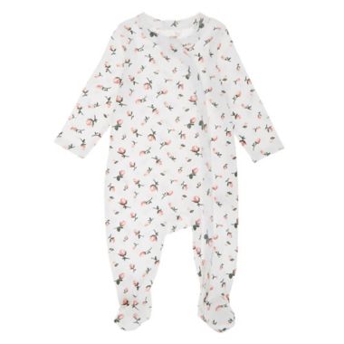 ever &amp; ever&trade; Newborn Pointelle Footie in White Rose. View a larger version of this product image.