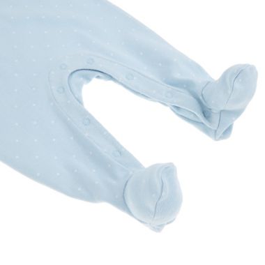 ever &amp; ever&trade; Size 9M 2-Piece Ruffle Footie and Headband Set in Blue Mist. View a larger version of this product image.