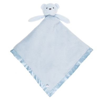 ever &amp; ever&trade; Bear Lovey Blanket with Satin Trim in Blue. View a larger version of this product image.