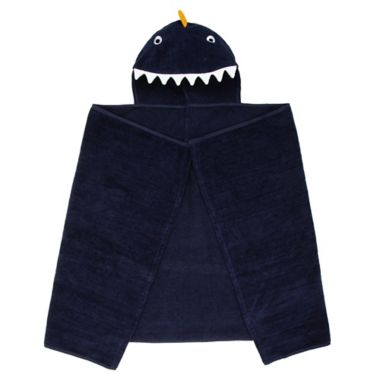 ever &amp; ever&trade; Dragon Hooded Bath Towel in Navy. View a larger version of this product image.