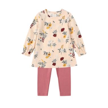 ever &amp; ever&trade; Size 3M 2-Piece Long Sleeve Dress and Legging Set in Rosewater Wildflower. View a larger version of this product image.