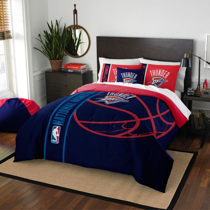 Nba Oklahoma City Thunder Embroidered Comforter Set Bed Bath Beyond