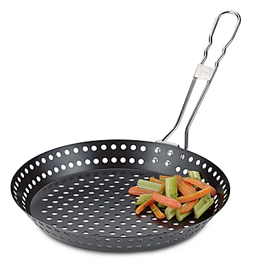 Just Grillin&rsquo; Steel Round Nonstick 12-Inch Grill Skillet. View a larger version of this product image.