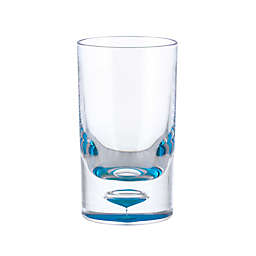 Bubble Bottom Double Old Fashioned Glass in Clear/Blue