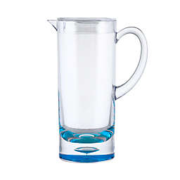 Bubble Bottom 1.9-Quart Pitcher in Clear/Blue